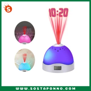 Colorful Projection Clock Star Sky Night Light 3