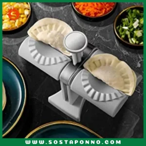 Feature: ❤High-Quality Material — Made of high-quality 304 material, it is sturdy and durable, easy to use and clean, just need to rinse the flour with water. ❤Double-head Automatic Dumpling Machine — Wrap two at a time for quick dumplings. Even if you are a beginner, this set of pierogi maker press is very easy for you to make beautiful wavy-shaped dumplings in a short period so that you won't be in a hurry. ❤Beautiful Fit — imitating manual pressing, the pressing is symmetrical, the dumpling skin is tightly closed, and the dumplings will not crack when cooked. ❤Multi-Purpose — Dumpling mold and cutter can be used to make dumplings, pies, dumplings, wontons, ravioli etc. Accompany your children to make pie and dumplings happily and conveniently. Specifications: Name: Automatic dumpling maker. Weight: 350g. Material: 304 stainless steel + ABS Single cell diameter: 8.5cm/3.34in. Package includes: 1 x Stainless Steel Dumpling Maker