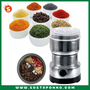 পাওয়ার 150W ভোল্টেজ 220V-240V। মেশিন মাত্রা: উচ্চতা 17cm ব্যাস5cm NIMA ইলেকট্রিক স্পাইস গ্রাইন্ডার। আর নয় ঝামেলা মশলা পিশানো । যেকোন মশলা গুড়া করা যাবে খুব সহজে। আকর্ষনীয় ডিজাইন। কালোজিরা, শুকনা মরিচ, জিরা, মেথি, সরিষা, গোলমরিচ, এলাচি, দারুচিনি যেকোন। ধরনের ডাল যেকোন ধরনের বাদাম ইত্যাদি গুড়া বা পাউডার করা যাবে মাত্র কয়েক। ১ মিনিটের মধ্যে। হাই কোয়ালিটি লং লাস্টিং ম্যাটেরিয়ালে তৈরী । Capacity between 50 – 100g Spice grinder has a powerful 150W motor that gives sufficient speed to mills in a very short time The button is positioned so as to be operated with ease The cover is made of transparent plastic to be permanently visible in the drum mill The bowl and blades are stainless steel mill, which gives an efficiency for a long time Ideal for coffee, nuts, sugar, etc Power socket: (220V) Instructions for use in lb. English Dimensions: 17 x 10 cm Color: As given picture