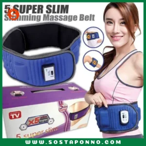 X5 Super Slim Massage Belt, assists with effective weight loss. Super easy to use, comes with manual and automatic speeds, easily control the intensity of your massage with the push of a button. Uses new technology, that provides you with the most effective elliptical swinging massage. The desing is comfortable and sits nicely on your waist. Power input: AC100-240V 50Hz (universal voltage) Power output: DC12V 1000mA Max Power: 7.2W Thermodynamic temperature: Up to 30 degrees Celsius Adjustable gear: 2 Files Accessories: Power Adapter Features: Vibrate Mode Color: Blue Dimensions approx: 125cm x 17cm