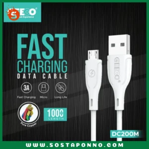 Fast Charging Pure Copper 1M Long (Micro) Data Cable 3.4A Safe Charge 1. Support simultaneous charging and data transmission 2. Supports: 3.4A max 3. Pure Copper