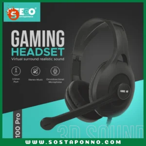 Geeoo Headset Gaming Virtual surround realistic sound H100 Pro GT2002 1. 180 degree OMNIDIRECTIONAL MIC 2. Type: Open Air 3. Driver unit: 40mm 4. Cord: 1.2M