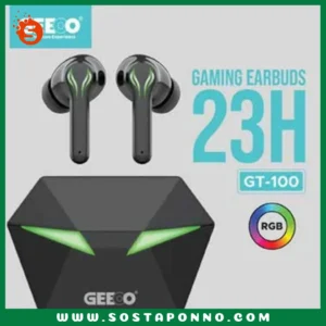 Geeoo Professional Competitive Gaming Earbuds IFR-75 1. 5h Buds Backup 2. 18h Case Backup 3. 23h Total Backup 4. Intelligent Touch