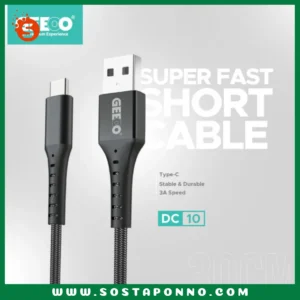 Super Fast Charging (Type-C) 30CM Short Cable 3A Safe Charge 1. Charge your Mobile and Tab Safely with high transmission speed 2. Combine the function of data transmission and charging
