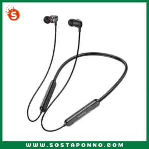 HOCO ES65 Crystal Sports with Microphone IFR-0W3 HOCO ES65 Crystal Sports wireless headphones with a built-in microphone, specially designed for athletes seeking a seamless audio experience during their workouts. These headphones feature a unique cord made of pleasant silicone that conforms to the neck’s shape, ensuring a comfortable and secure fit even during intense physical activities. The ergonomic design of the ES65 allows for extended wearing without discomfort, providing a snug fit that stays in place during active sports. Using Bluetooth 5.3 technology, the connectivity allows for a wireless range of about 10 meters from your smartphone. Under the hood, the HOCO ES65 boasts a dynamic 40mm driver, delivering powerful audio performance. With a nominal power of 10mW and a maximum input power of 50mW, these headphones promise an immersive listening experience. The inclusion of an Ø3.5mm audio jack provides additional flexibility for wired connections when needed. The high-efficiency swab cable, measuring 1.2mm in length, adds to the durability and convenience of these sports headphones. The ES65 Crystal Sports headphones are made to fit your active lifestyle, whether you enjoy running, working out at the gym, or any other active activity.