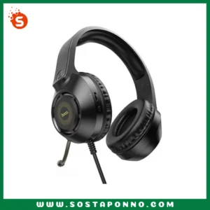 Hoco W108 Wired Gaming Headphone IFR-754 Large over-ear headphones fit perfectly on the head and have soft ear pads. The headphones are height adjustable, allowing you to adjust the comfortable seating depth. Equipped with a volume control on the cable. Cable length 2m. Connection connector - USB and AUX 3.5 mm. Speaker: 50 mm. RGB lighting on the headphones adds color and glamor. Weight 276g.