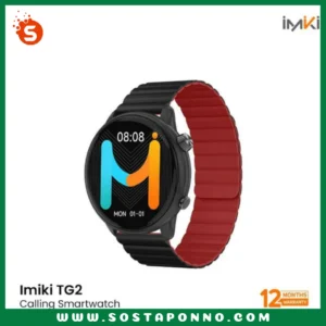 Imiki TG2 BT calling Smart Watch (Magnetic strap) IFR-42 1.43" AMOLED Round 100+ sports modes WhatsApp Call support AOD Support Bangla Support Smart Bluetooth Calling IP68 Waterproof Metal body Battery Life: 7 days BT calling (Standby Time: 30 days) Magnetic strap Imiki life apps 1 Year Brand Warranty