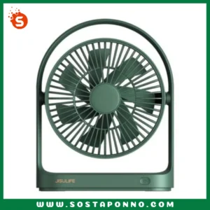 JISULIFE TABLE FAN FA19 (NEW VERSION TABLE FAN LIFE 5) IFR-044 BRAND : JISULIFE Battery Capacity: 4000mAh /3.7V Material: ABS Speed: 3.2 m/s MAX 4 Gear Charging Time : 3-5 hrs Working Time : 3.5-13.5 hrs Input : Type-C 5V2.0A Rated Power : 4W Battery Type : 18650 Multi-select-able wind speed Manual angle adjust Soft and comfortable wind Built-in durable battery 【Max 15H Long Battery Life】JISULIFE desk fan powered by a 4000mAh rechargeable battery, which can work continuously for 5–15h depending on the wind speeds. With USB-C charging port, Full charge takes 3-4 hours, 2X faster than the rest. Perfect for office, room, desktop, kitchen, bedroom, travel, camping. 【4 Speeds Adjustable & Strong Airflow】JISULIFE small desk fan has 4 speeds (soft breeze/gentle wind/strong wind/night breeze) to meet different cool needs; short press the power button to operate. Equipped with 7 fan blades and copper brush-less motor, it provides powerful wind at a stable speed to cool you down quickly. 【Flexible and Thin Design】JISULIFE small desk fan, which is also a wireless fan, is designed with a handle at the top, so it is flexible, easy to carry and pack, and has a lot of freedom in placement, or can be hung on the wall. The base is a relatively small parallel hexa hexagon that saves space and can be placed even on very small tabletops. 【Silent Noise Reduction Tech】JISULIFE desktop fan was made of acoustic composite material and built-in top-mounted an echoic motor, noise less than 30dB. This makes the fan work ultra-quiet and not disturb your work, sleep, makeup, or cooking. 【18cm Oversized Fan and Washable Design】Compared to other desktop fans, the JISULIFE desk fan with an 18-cm oversized fan supports 330° vertical rotation, allowing you to direct airflow to your liking.while the front cover can be easily removed for cleaning, still clean and bright for next summer.