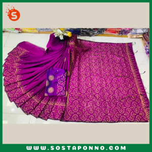 কাপল সেট (শাড়ি এবং পাঞ্জাবি) বিবরণ: এই কাপল সেট(শাড়ি এবং পাঞ্জাবি) বিশেষভাবে ডিজাইন করা হয়েছে, যা আপনার এবং আপনার প্রিয়জনের পোশাকের মধ্যে একটি ঐক্যপূর্ণ সৌন্দর্য যোগ করবে। পারিবারিক অনুষ্ঠান, বিশেষ দিন বা উৎসব—যেকোনো আয়োজনে আপনি এবং আপনার সঙ্গী এই সেটটি পরে হয়ে উঠবেন নজরকাড়া। এই সেটটিতে রয়েছে একটি ধুপিয়ান সিল্কের শাড়ি এবং ধুপিয়ান কটনের পাঞ্জাবি, যা স্টাইল এবং মানের সমন্বয় ঘটিয়েছে, এবং দীর্ঘ সময় ধরে আরাম প্রদান করবে। বৈশিষ্ট্য: শাড়ি: এই ধুপিয়ান সিল্ক শাড়িটি তার দীর্ঘ ১২ হাত দৈর্ঘ্যের জন্য বিশেষভাবে প্রশংসিত। এতে স্কিনপ্রিন্টের কাজ করা হয়েছে, যা শাড়িটিকে আরও চিত্তাকর্ষক করে তোলে এবং যেকোনো অনুষ্ঠানে পরার জন্য একদম পারফেক্ট। পাঞ্জাবি: পুরুষদের জন্য আরামদায়ক এবং স্টাইলিশ ধুপিয়ান কটনের পাঞ্জাবি, যা পোশাকে এনে দেয় বিশুদ্ধ বাঙালি ঐতিহ্যের ছোঁয়া। এটি ধুপিয়ান কটনের হওয়ায় দীর্ঘক্ষণ পরলেও বেশ আরামদায়ক অনুভূতি দেবে। কালার গ্যারান্টি: কাপড়ের মানের প্রতি আমাদের সম্পূর্ণ প্রতিশ্রুতি রয়েছে, তাই এই সেটের রঙ থাকবে উজ্জ্বল এবং অক্ষয়। বারবার ধোওয়ার পরেও রঙ থাকবে প্রায় নতুনের মতো। এই কাপল সেটটি আপনাকে এবং আপনার সঙ্গীকে দিবে এক অনন্য বৈচিত্র্যময় এবং স্টাইলিশ লুক। বিশেষ মুহূর্তগুলোকে আরও সুন্দর ও স্মরণীয় করে তুলতে এখনই অর্ডার করুন এই এক্সক্লুসিভ কাপল সেটটি। বিশেষ উল্লেখ: এই শাড়ি ও পাঞ্জাবির সেটটি বাঙালি ঐতিহ্যের এক অসাধারণ মেলবন্ধন। আপনার জীবনের বিশেষ দিনগুলোতে এটি হয়ে উঠতে পারে আপনার স্টাইলের এক অনন্য সংযোজন।