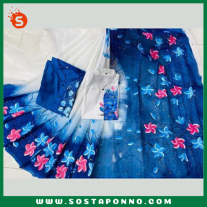 কাপল সেট (শাড়ি এবং পাঞ্জাবি) বিবরণ: এই কাপল সেট(শাড়ি এবং পাঞ্জাবি) বিশেষভাবে ডিজাইন করা হয়েছে, যা আপনার এবং আপনার প্রিয়জনের পোশাকের মধ্যে একটি ঐক্যপূর্ণ সৌন্দর্য যোগ করবে। পারিবারিক অনুষ্ঠান, বিশেষ দিন বা উৎসব—যেকোনো আয়োজনে আপনি এবং আপনার সঙ্গী এই সেটটি পরে হয়ে উঠবেন নজরকাড়া। এই সেটটিতে রয়েছে একটি ধুপিয়ান সিল্কের শাড়ি এবং ধুপিয়ান কটনের পাঞ্জাবি, যা স্টাইল এবং মানের সমন্বয় ঘটিয়েছে, এবং দীর্ঘ সময় ধরে আরাম প্রদান করবে। বৈশিষ্ট্য: শাড়ি: এই ধুপিয়ান সিল্ক শাড়িটি তার দীর্ঘ ১২ হাত দৈর্ঘ্যের জন্য বিশেষভাবে প্রশংসিত। এতে স্কিনপ্রিন্টের কাজ করা হয়েছে, যা শাড়িটিকে আরও চিত্তাকর্ষক করে তোলে এবং যেকোনো অনুষ্ঠানে পরার জন্য একদম পারফেক্ট। পাঞ্জাবি: পুরুষদের জন্য আরামদায়ক এবং স্টাইলিশ ধুপিয়ান কটনের পাঞ্জাবি, যা পোশাকে এনে দেয় বিশুদ্ধ বাঙালি ঐতিহ্যের ছোঁয়া। এটি ধুপিয়ান কটনের হওয়ায় দীর্ঘক্ষণ পরলেও বেশ আরামদায়ক অনুভূতি দেবে। কালার গ্যারান্টি: কাপড়ের মানের প্রতি আমাদের সম্পূর্ণ প্রতিশ্রুতি রয়েছে, তাই এই সেটের রঙ থাকবে উজ্জ্বল এবং অক্ষয়। বারবার ধোওয়ার পরেও রঙ থাকবে প্রায় নতুনের মতো। এই কাপল সেটটি আপনাকে এবং আপনার সঙ্গীকে দিবে এক অনন্য বৈচিত্র্যময় এবং স্টাইলিশ লুক। বিশেষ মুহূর্তগুলোকে আরও সুন্দর ও স্মরণীয় করে তুলতে এখনই অর্ডার করুন এই এক্সক্লুসিভ কাপল সেটটি। বিশেষ উল্লেখ: এই শাড়ি ও পাঞ্জাবির সেটটি বাঙালি ঐতিহ্যের এক অসাধারণ মেলবন্ধন। আপনার জীবনের বিশেষ দিনগুলোতে এটি হয়ে উঠতে পারে আপনার স্টাইলের এক অনন্য সংযোজন।