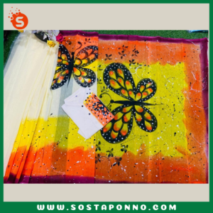 কাপল সেট (শাড়ি এবং পাঞ্জাবি) বিবরণ: এই কাপল সেট(শাড়ি এবং পাঞ্জাবি) বিশেষভাবে ডিজাইন করা হয়েছে, যা আপনার এবং আপনার প্রিয়জনের পোশাকের মধ্যে একটি ঐক্যপূর্ণ সৌন্দর্য যোগ করবে। পারিবারিক অনুষ্ঠান, বিশেষ দিন বা উৎসব—যেকোনো আয়োজনে আপনি এবং আপনার সঙ্গী এই সেটটি পরে হয়ে উঠবেন নজরকাড়া। এই সেটটিতে রয়েছে একটি ধুপিয়ান সিল্কের শাড়ি এবং ধুপিয়ান কটনের পাঞ্জাবি, যা স্টাইল এবং মানের সমন্বয় ঘটিয়েছে, এবং দীর্ঘ সময় ধরে আরাম প্রদান করবে। বৈশিষ্ট্য: শাড়ি: এই ধুপিয়ান সিল্ক শাড়িটি তার দীর্ঘ ১২ হাত দৈর্ঘ্যের জন্য বিশেষভাবে প্রশংসিত। এতে স্কিনপ্রিন্টের কাজ করা হয়েছে, যা শাড়িটিকে আরও চিত্তাকর্ষক করে তোলে এবং যেকোনো অনুষ্ঠানে পরার জন্য একদম পারফেক্ট। পাঞ্জাবি: পুরুষদের জন্য আরামদায়ক এবং স্টাইলিশ ধুপিয়ান কটনের পাঞ্জাবি, যা পোশাকে এনে দেয় বিশুদ্ধ বাঙালি ঐতিহ্যের ছোঁয়া। এটি ধুপিয়ান কটনের হওয়ায় দীর্ঘক্ষণ পরলেও বেশ আরামদায়ক অনুভূতি দেবে। কালার গ্যারান্টি: কাপড়ের মানের প্রতি আমাদের সম্পূর্ণ প্রতিশ্রুতি রয়েছে, তাই এই সেটের রঙ থাকবে উজ্জ্বল এবং অক্ষয়। বারবার ধোওয়ার পরেও রঙ থাকবে প্রায় নতুনের মতো। এই কাপল সেটটি আপনাকে এবং আপনার সঙ্গীকে দিবে এক অনন্য বৈচিত্র্যময় এবং স্টাইলিশ লুক। বিশেষ মুহূর্তগুলোকে আরও সুন্দর ও স্মরণীয় করে তুলতে এখনই অর্ডার করুন এই এক্সক্লুসিভ কাপল সেটটি। বিশেষ উল্লেখ: এই শাড়ি ও পাঞ্জাবির সেটটি বাঙালি ঐতিহ্যের এক অসাধারণ মেলবন্ধন। আপনার জীবনের বিশেষ দিনগুলোতে এটি হয়ে উঠতে পারে আপনার স্টাইলের এক অনন্য সংযোজন।