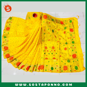 বিবরণ: এই কাপল সেট(শাড়ি এবং পাঞ্জাবি) বিশেষভাবে ডিজাইন করা হয়েছে, যা আপনার এবং আপনার প্রিয়জনের পোশাকের মধ্যে একটি ঐক্যপূর্ণ সৌন্দর্য যোগ করবে। পারিবারিক অনুষ্ঠান, বিশেষ দিন বা উৎসব—যেকোনো আয়োজনে আপনি এবং আপনার সঙ্গী এই সেটটি পরে হয়ে উঠবেন নজরকাড়া। এই সেটটিতে রয়েছে একটি ধুপিয়ান সিল্কের শাড়ি এবং ধুপিয়ান কটনের পাঞ্জাবি, যা স্টাইল এবং মানের সমন্বয় ঘটিয়েছে, এবং দীর্ঘ সময় ধরে আরাম প্রদান করবে।