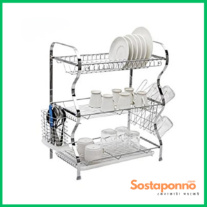 Stainless Steel 3 Layer Kitchen Dish Rack